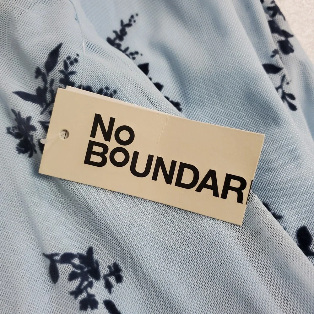 No Boundaries Womens Velvet Burnout Fairy Skirt‎ Size L Blue Soft Girl Event